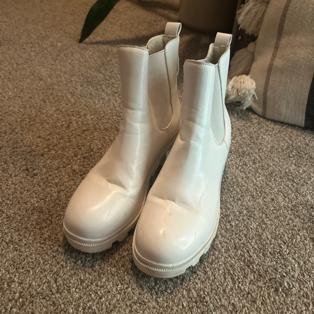 Women's White Ankle Boots